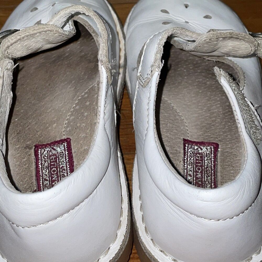 L'Amour White Joy Classic Leather T-Strap Mary Jane Kids Size 10 751 - Picture 12 of 14